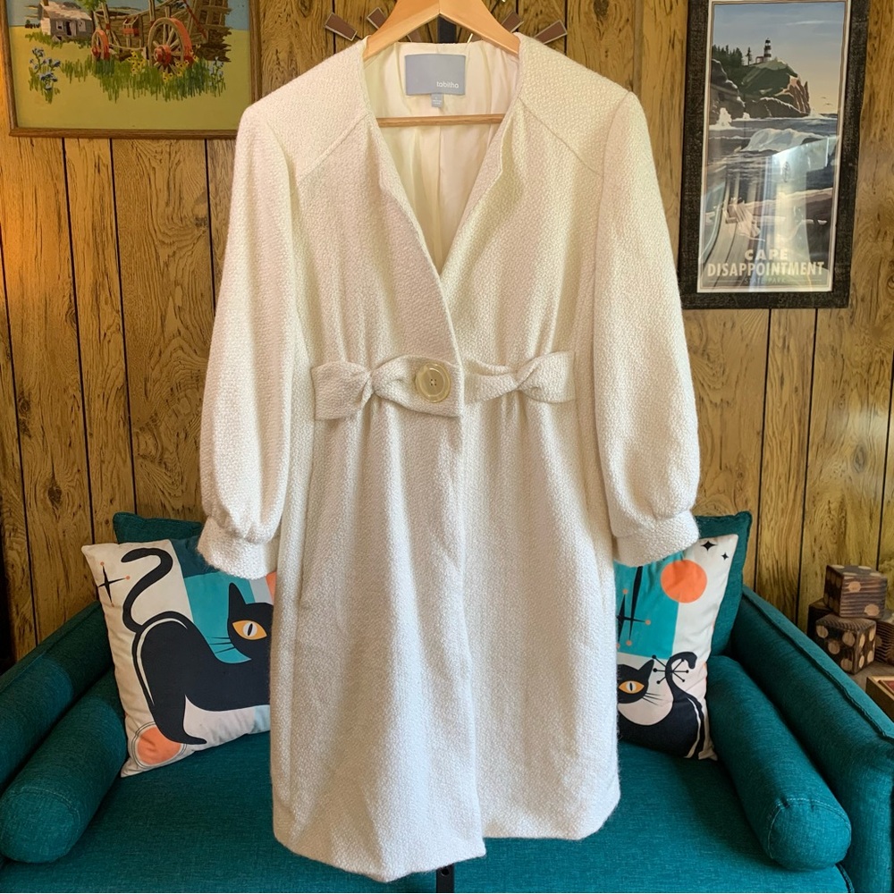 Tabitha Retro Single Button Textured Coat - image 4